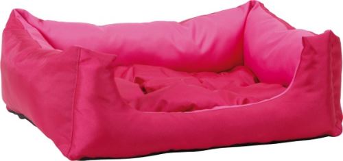 Pelech pro psa Argi obdélníkový s polštářem - růžový - 55 x 40 x 19 cm