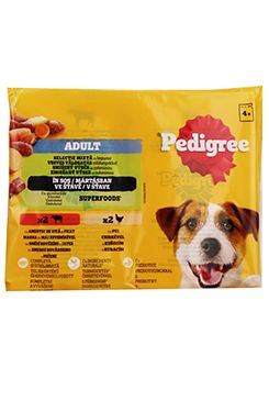 Pedigree kapsa Adult kuře/zelenina/hovězí/zel 2+2x100g