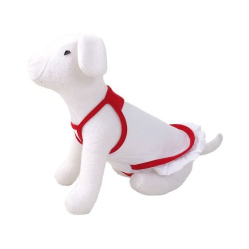 Šaty DOG FANTASY Summer bílo-červené