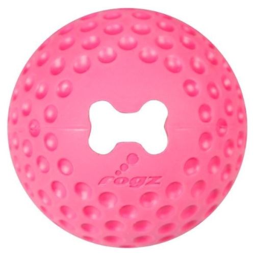 Rogz Gumz gumový míček pro psy plnicí růžový