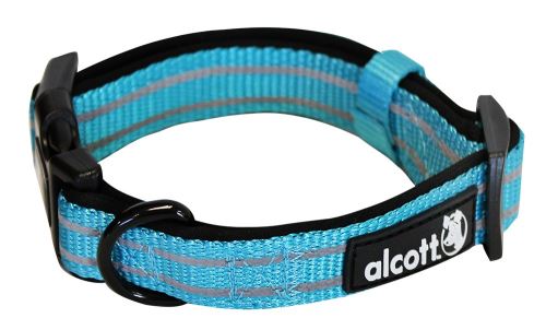 Alcott reflexní obojek pro psy, modrý, velikost L