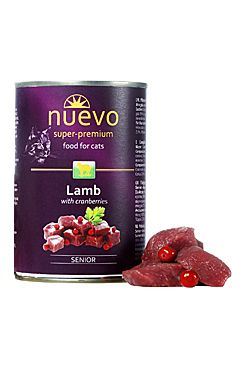 Nuevo Senior Lamb&Cranberry - konzerva jehně&brusinky pro starší kočky 400 g