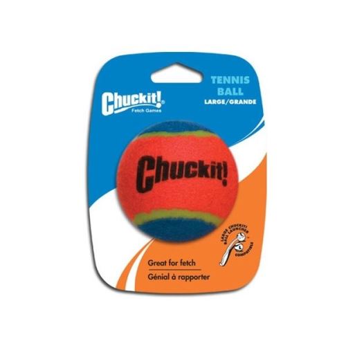 Chuckit! míček tenisový oranžovo modrý -  velikost L, 7,5 cm