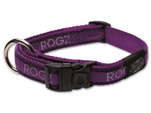Obojek pro psa nylonový - Rogz Fancy Dress Purple Chrome - 2 x 34 - 56 cm