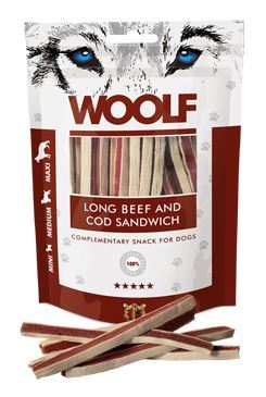 Woolf soft beef and cod sandwich long 100 g
