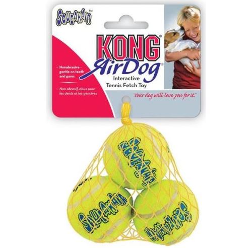 Kong Air Dog Tenis pískací míč s dalekým odskokem - velikost XS, 3 ks