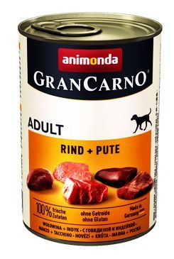 Konzerva pro psy Animonda Gran Carno hovězí + krůta