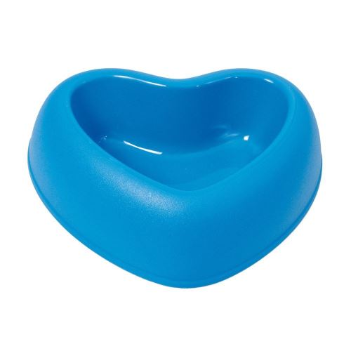 Plastová miska s protiskluzem Argi - srdce - modrá - 250 ml