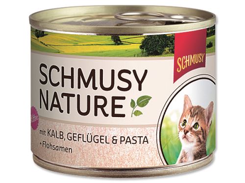 Schmusy Nature Menu Junior konzerva - telecí & drůbeží pro koťata 190 g
