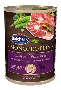 Butcher's Dog Monoprotein s jehněčím a zelen.konz 390g