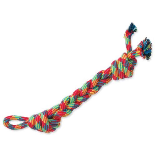 Přetahovadlo DOG FANTASY lano s míčem fialové 33 cm