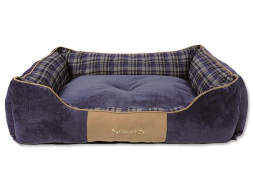 Scruffs Highland Box Bed Pelíšek modrý - velikost XL, 90x70 cm
