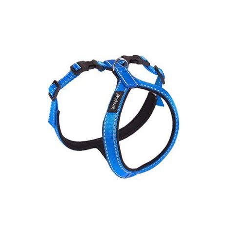 Postroj pro psa nylonový reflexní - modrý - 2,5 x 62 x 69 - 93 cm