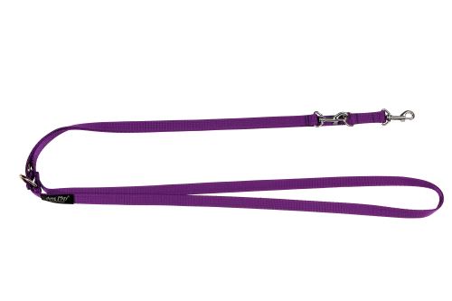 Vodítko pro psa přepínací nylonové - fialové - 1 x 100 - 200 cm