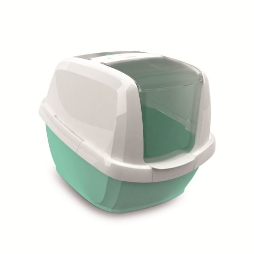 Krytý kočičí záchod komfort Argi - zelený - 49,5x62x47,5 cm