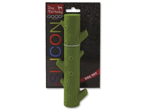 DOG FANTASY silikonová větev tmavě zelená 21 cm