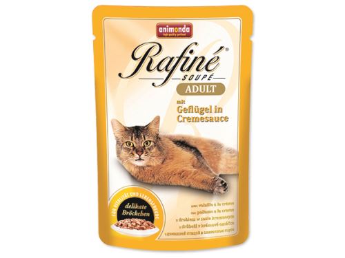 Animonda Rafine Soupe Kapsička - drůbež v krémové omáčce pro dospělé kočky 100 g