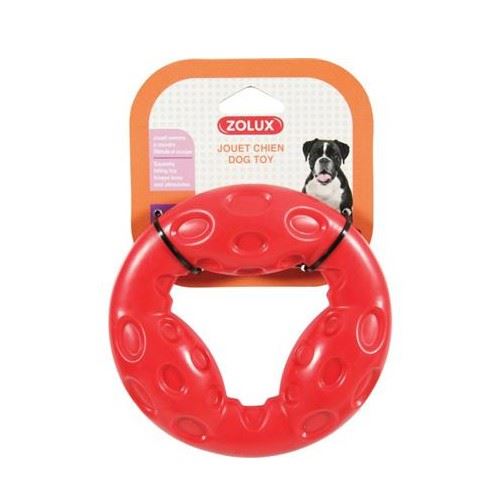 Hračka pes kruh TPR RING 18cm červená Zolux