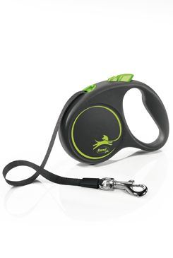 Vodítko FLEXI Black Design S pásek 5m/15kg růžová NEW