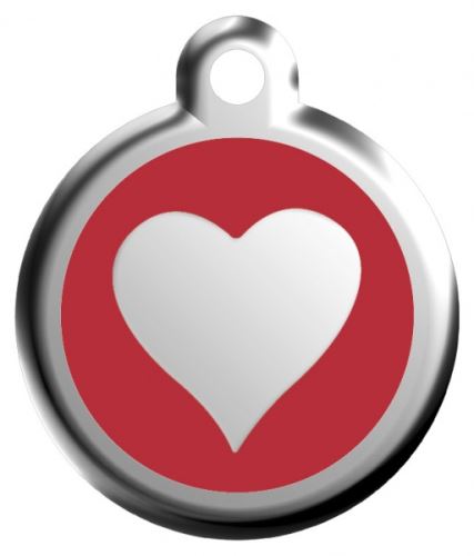 Red Dingo Známka červená vzor srdce