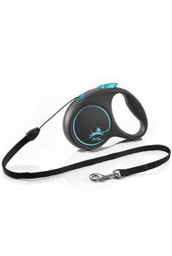 Vodítko FLEXI Black Design S lanko 5m/12kg růžová NEW