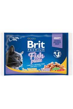 Brit Premium Cat Fish Plate - kapsičky pro kočky rybí 4x100 g