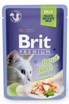 Kapsička BRIT Premium Cat Delicate Fillets in Jelly with Trout 85g