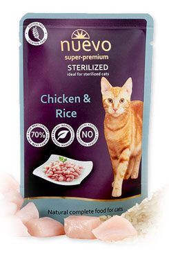 Nuevo Poultry&Rice Sterilized - kapsička drůbeží&rýže pro kastrované kočky 85 g