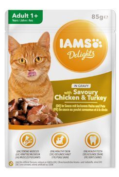 Kapsička IAMS Cat Delights Chicken & Turkey in Gravy 85 g