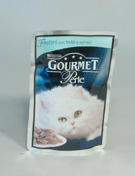 Gourmet Perle kapsa kočka pstruh,špenát 85g