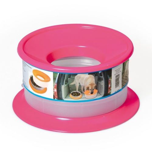 Nerozlitelná miska pro psy Argi - růžová - 22 x 12 cm