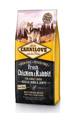CARNILOVE Fresh Chicken & Rabbit Muscles, Bones & Joints for Adult dogs 12kg