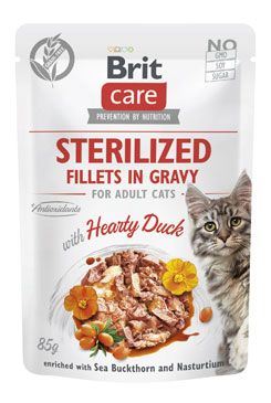 Brit Care Cat Fillets in Gravy Steril. Salmon&Tuna 85g