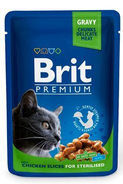Brit Premium Cat kapsička Chicken Slices for steril 100 g