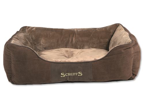 Scruffs Chester Box Bed pelíšek pro psy čokoládový - velikost  L, 75x60 cm
