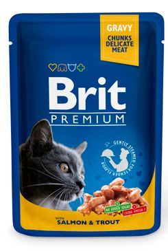 Brit Premium Cat kapsa Salmon & Trout 100 g