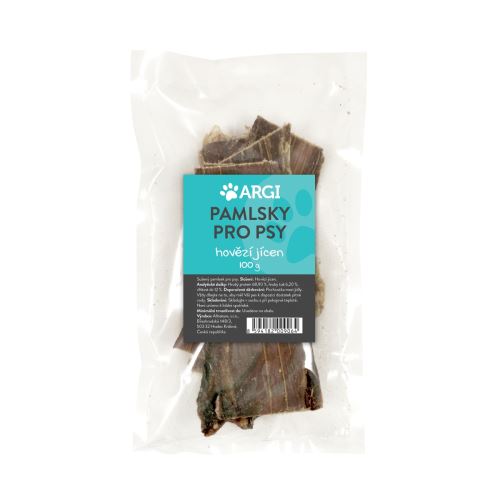 Hovězí jícen - sušené pamlsky pro psa Argi 100 g