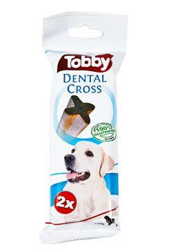 TOBBY pochoutka dentální DENTAL CROSS S-M 70g 3ks