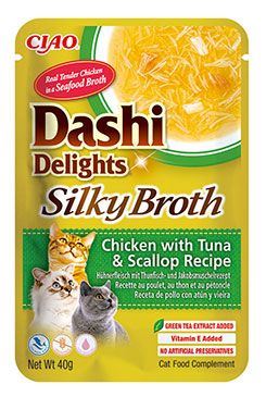 Churu Cat Dashi Delights Silky Broth Chick&Salmon 40g