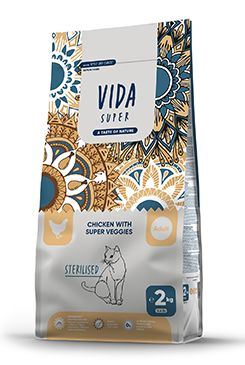 Kraftia VIDA SUPER CAT Adult Ster. Chicken&Veggies 2kg
