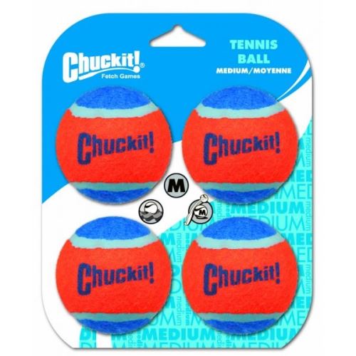 Chuckit! míčky tenisové oranžovo modré - velikost M, 6,5 cm, 4 ks