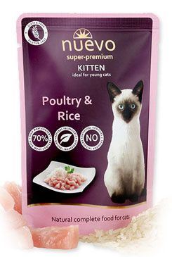 Nuevo Kitten Poultry&Rice - kapsička drůbeží&rýže pro koťata 85 g