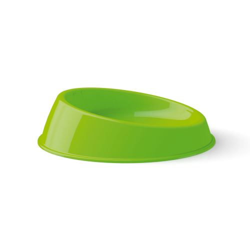 Plastová miska pro kočky Argi - zkosená - zelená - 19 x 5 cm