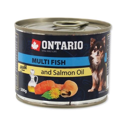 Konzerva ONTARIO Dog Mini Multi Fish and Salmon Oil