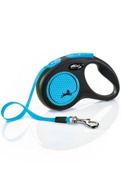 Vodítko FLEXI Neon S pásek 5m/15kg černá/zelená NEW