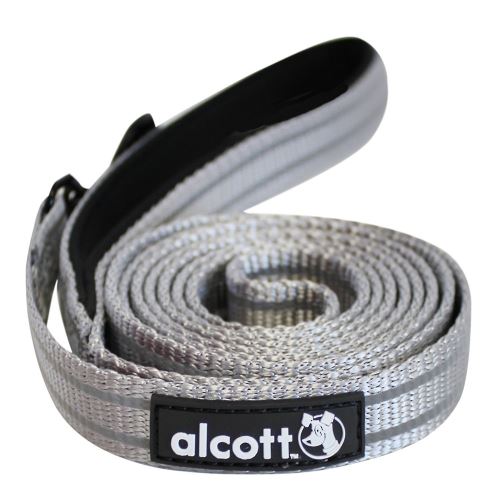 Alcott reflexní vodítko pro psy, šedé, velikost S