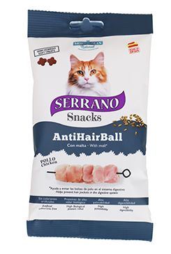Serrano Snack for Cat-Salmon&Tuna-AntiHairball 50g