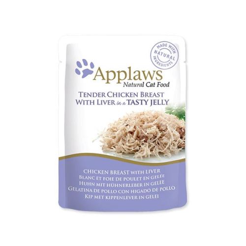 Kapsička APPLAWS Cat Pouch Chicken with Liver in Jelly 70 g