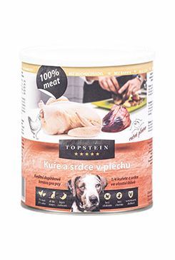 Topstein Kuře a srdce v plechu 800 g