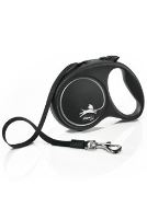 Vodítko FLEXI Black Design M pásek 5m/25kg růžová NEW Vodítko FLEXI Black Design M pásek 5m/25kg růžová NEW